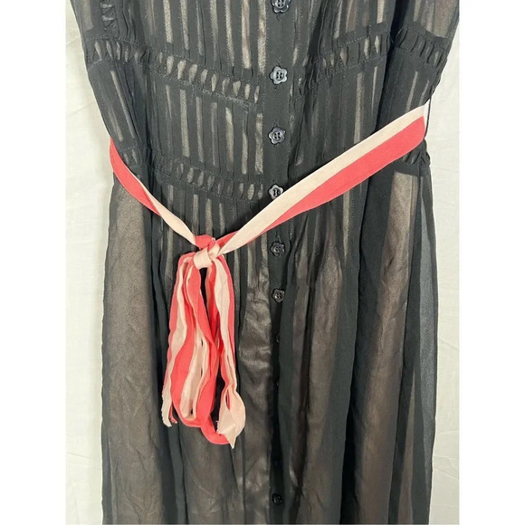 Yoana Baraschi Women’s Sleeveless Button Down Silk Lace Dress Black Size… - Picture 3 of 10